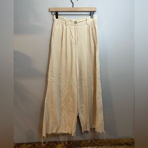 Bali Lane 100% Linen Raw Hem Pants Size Small